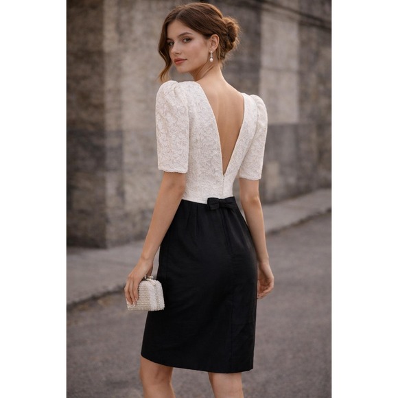 black and white coquette dress Sassy Shortcake Bow Affair Dress